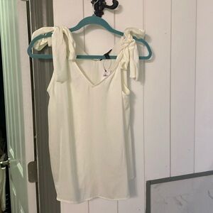 Banana Republic- white bow tank top